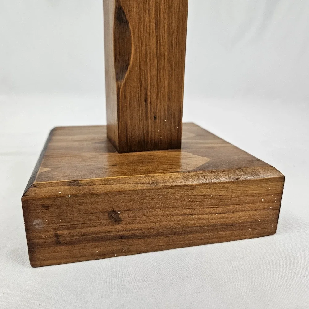 Vintage Rustic Wooden 6 Cup Coffee Mug Stand Tree Stand Farmhouse Basketville